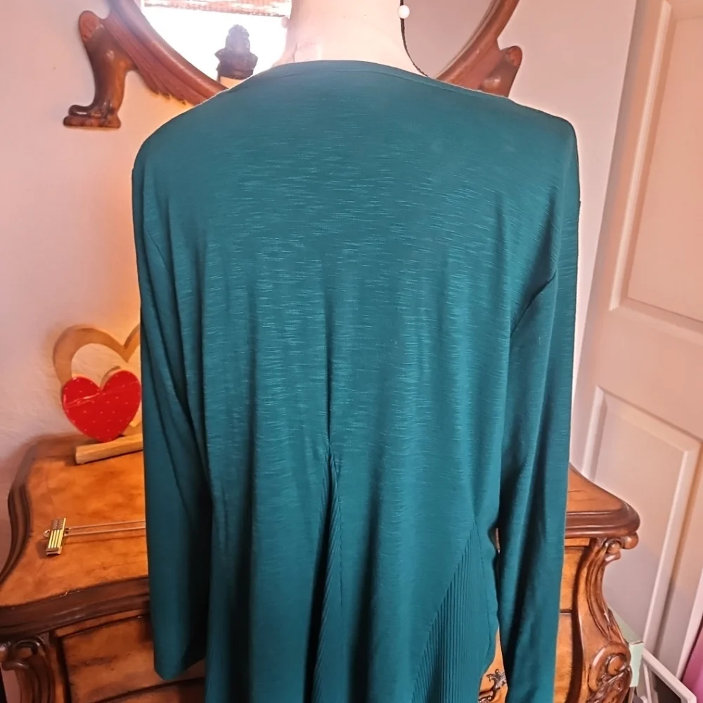 NWOT Chico's size 3 (16/18) Emerald Green Tunic - Picture 6 of 6